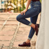 Chaussures décontractées femme 6020 vernis bordeaux