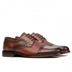 Chaussures élégantes homme 880 en cognac combiné