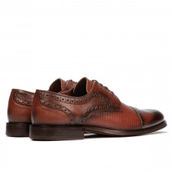 Chaussures élégantes homme 880 en cognac combiné