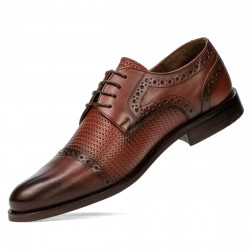 Chaussures élégantes homme 880 en cognac combiné