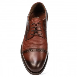 Chaussures élégantes homme 880 en cognac combiné