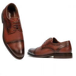 Chaussures élégantes homme 880 en cognac combiné