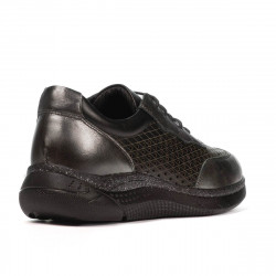 Baskets femme 6024 argenté+noir