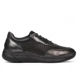Baskets femme 6024 argenté+noir