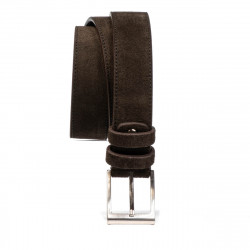 Ceinture hommes 05bc marron velours