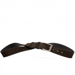 Ceinture hommes 05bc marron velours