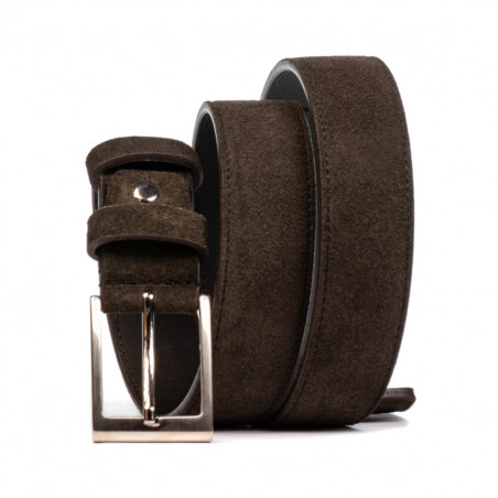 Ceinture homme 05bc cuir velours café