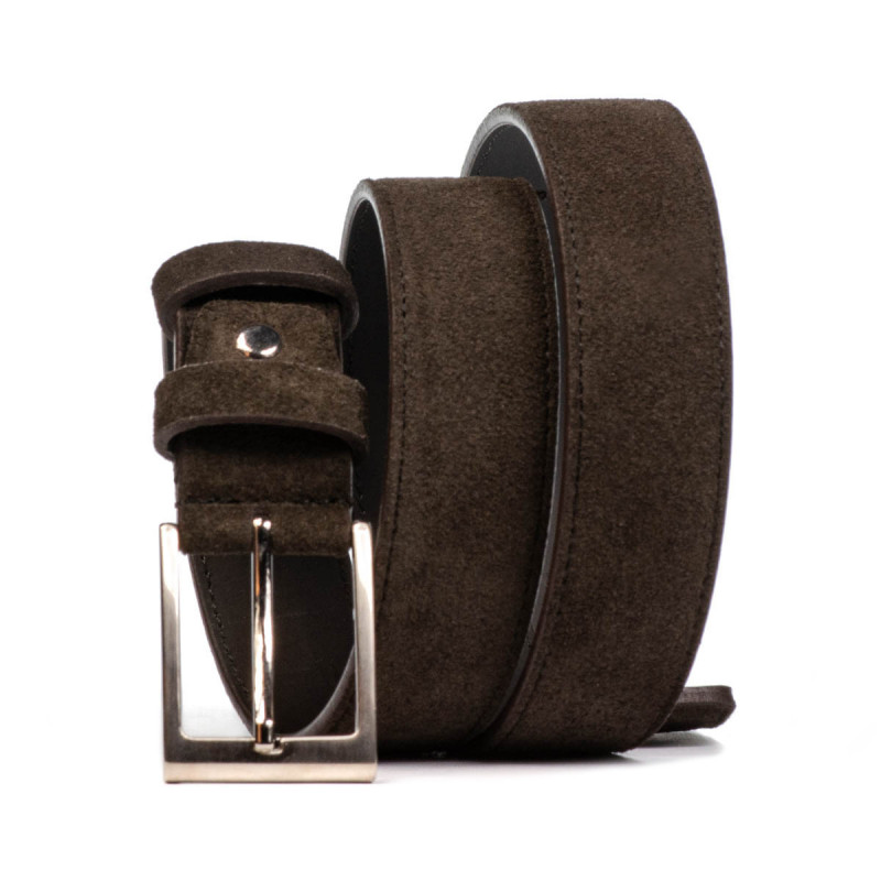 Ceinture homme 05bc cuir velours café