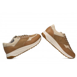 Baskets femme 6028 sable combiné