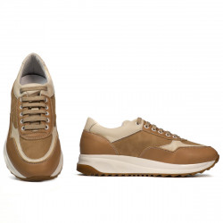 Baskets femme 6028 sable combiné