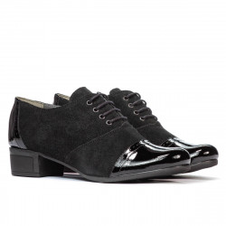 Chaussures casual femme 652 vernis noir combiné