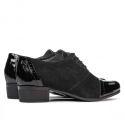 Chaussures casual femme 652 vernis noir combiné