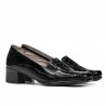 Chaussures décontractées femme 614 croco verni noir