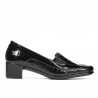 Chaussures décontractées femme 614 croco verni noir