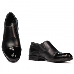 Chaussures élégantes pour hommes 765 vernis noir combiné