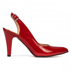 Sandales femme 1236 vernis rouge satiné
