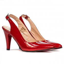 Sandales femme 1236 vernis rouge satiné