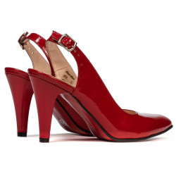 Sandales femme 1236 vernis rouge satiné
