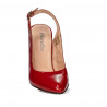 Sandales femme 1236 vernis rouge satiné
