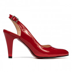 Sandales femme 1236 vernis rouge