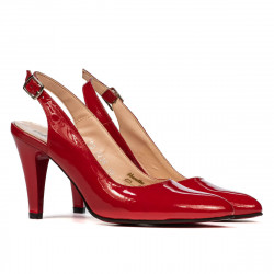 Sandales femme 1236 vernis rouge