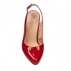 Sandales femme 1236 vernis rouge