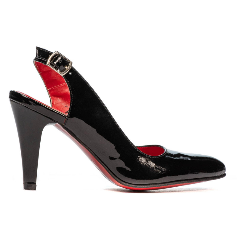 Sandales femme 1236 vernis noir
