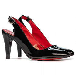Sandales femme 1236 vernis noir