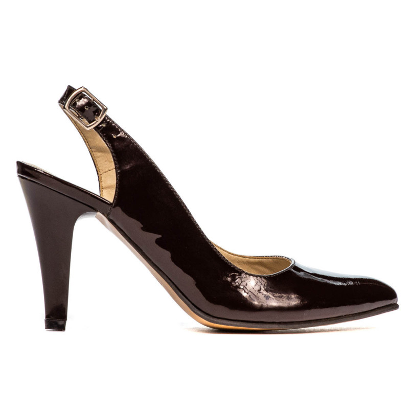 Sandales femme 1236 vernis café