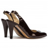 Sandales femme 1236 vernis café