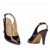 Sandales femme 1236 vernis café