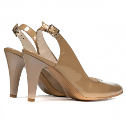 Sandales femme 1236 verni beige