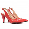 Sandales femme 1236 laqué rouge corail