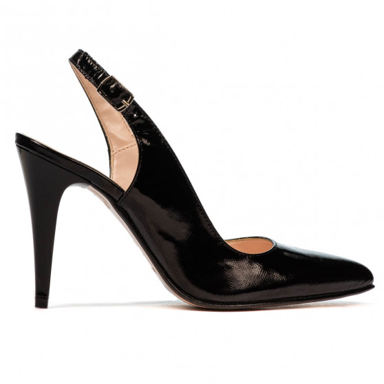Sandales femme 1249 vernis noir satiné