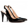 Sandales femme 1249 vernis noir satiné