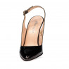 Sandales femme 1249 vernis noir satiné