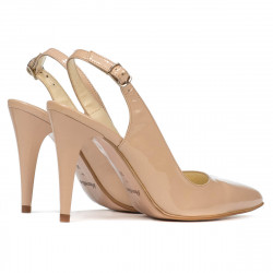 Sandales femme 1249 vernis ivoire