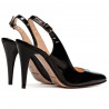 Sandales femme 1249 vernis noir satiné