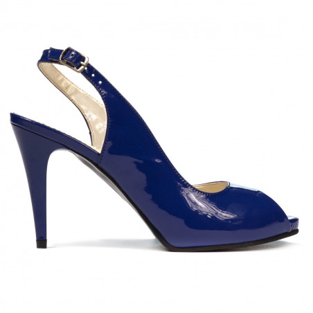Sandales femme 1250 vernis bleu
