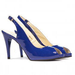 Sandales femme 1250 vernis bleu