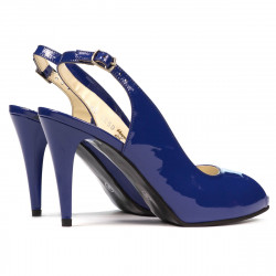 Sandales femme 1250 vernis bleu