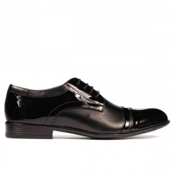 Chaussures élégantes homme 763 vernis noir combiné