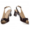 Sandales femme 1251 vernis café
