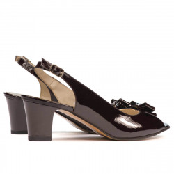 Sandales femme 1251 vernis café