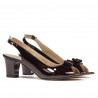 Sandales femme 1251 vernis café