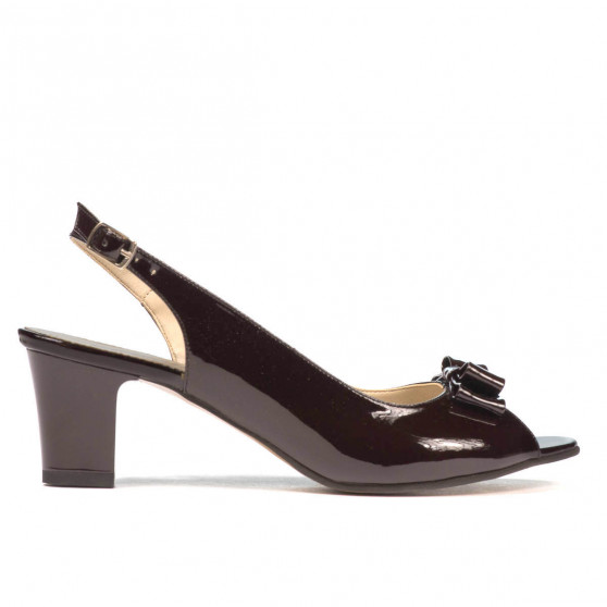 Sandales femme 1251 vernis café
