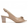 Sandales femme 1251 vernis beige nacré