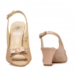 Sandales femme 1251 vernis ivoire