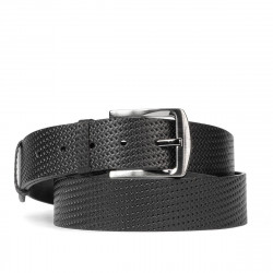 Ceinture homme 01b noir pressé