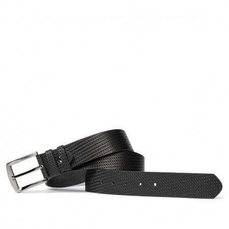 Ceinture homme 01b noir pressé